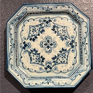 Vintage Di Liberto Caltagirone Hand Painted Wall Plate